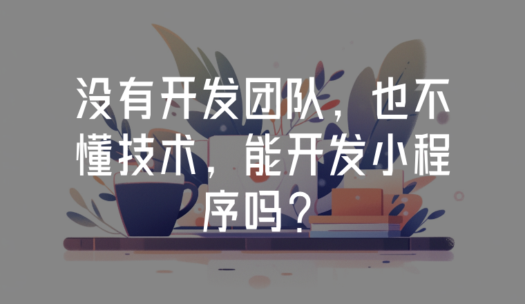 沒有開發(fā)團隊，也不懂技術(shù)，能開發(fā)小程序嗎？