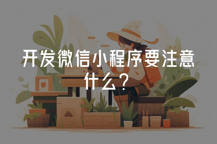 開發(fā)微信小程序要注意什么？