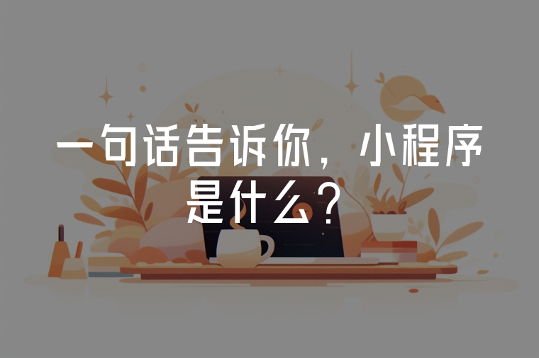 一句話告訴你，小程序是什么？