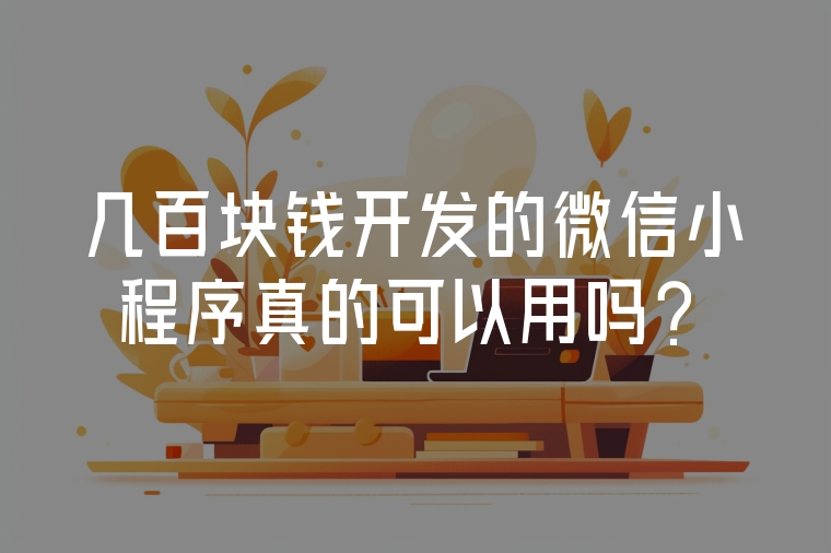 幾百塊錢開(kāi)發(fā)的微信小程序真的可以用嗎？
