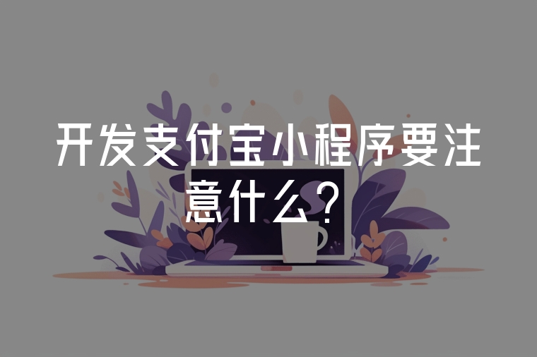 開發(fā)支付寶小程序要注意什么？
