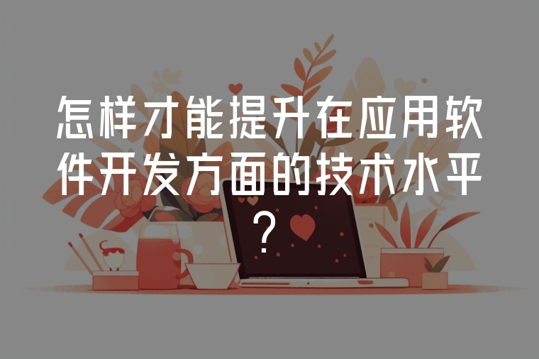 怎樣才能提升在應用軟件開發(fā)方面的技術水平？