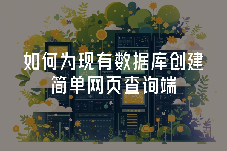 如何為現(xiàn)有數(shù)據(jù)庫創(chuàng)建簡單網(wǎng)頁查詢端